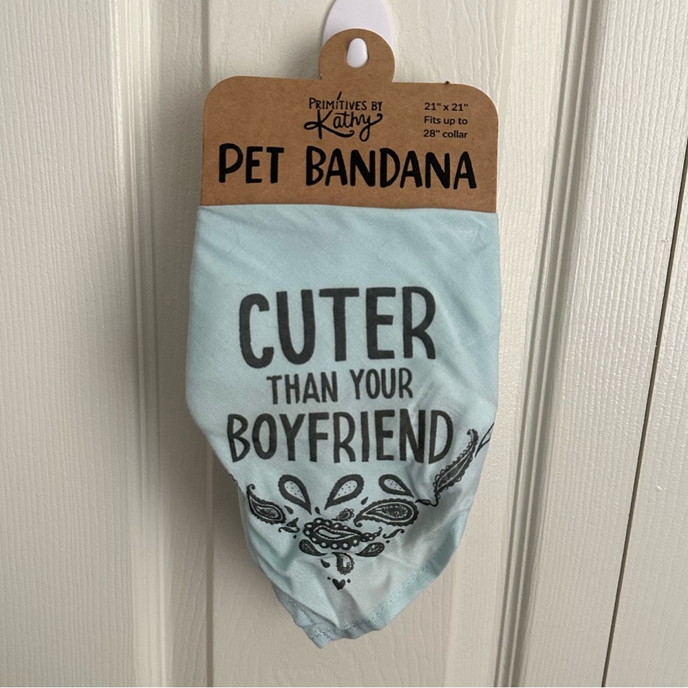 Primitives by Kathy Pet Bandana Cuter Than Your Boyfriend NWT